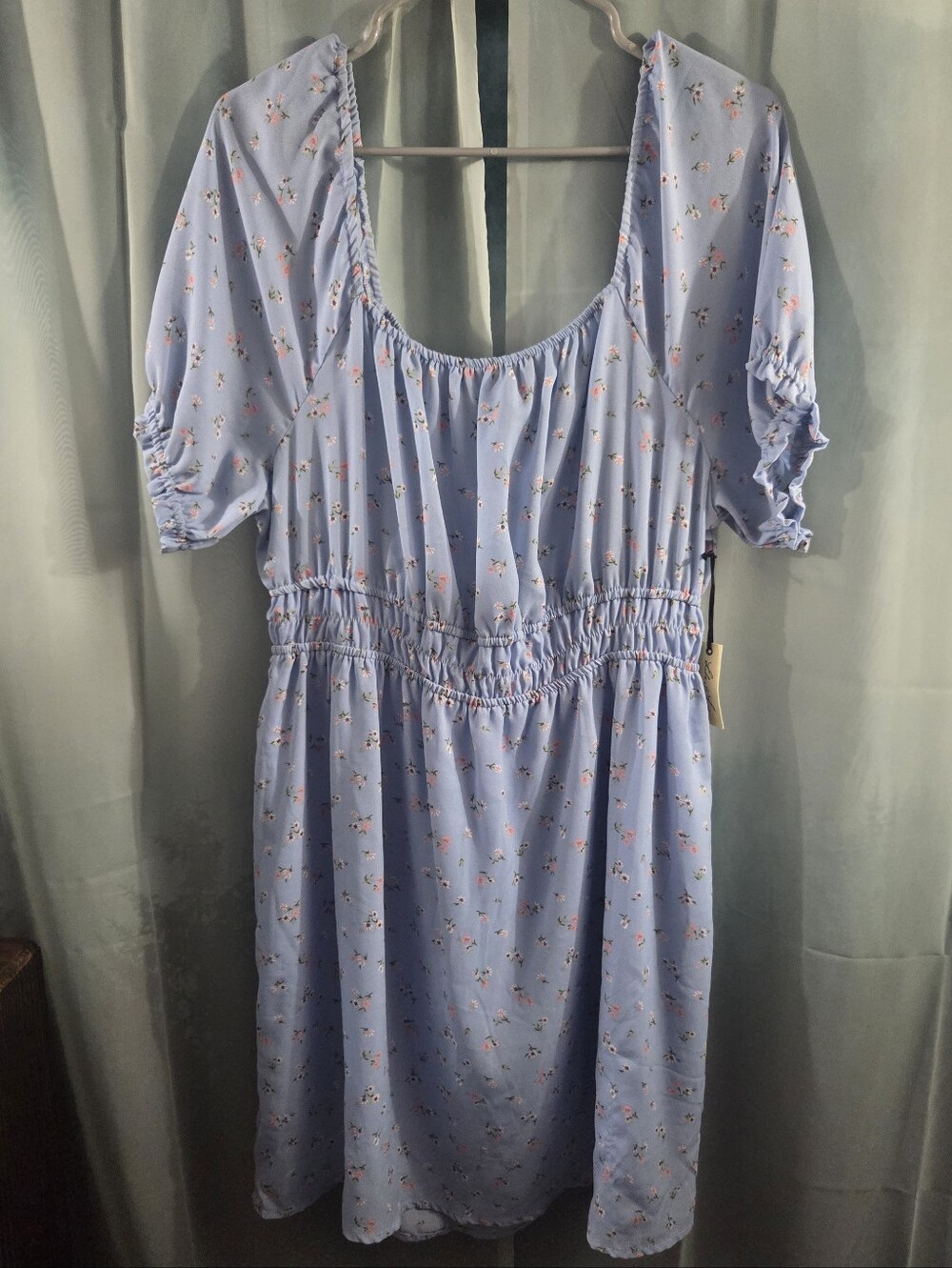 NWT Liberty Love Light Blue Floral Midi Dress